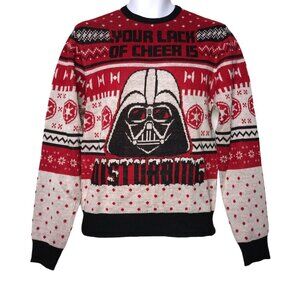NWT Star Wars Darth Vader Mens S Christmas Sweater Pullover Ugly Party Funny